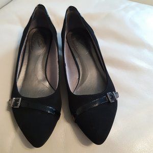 Life Stride Black Kitten Wedge Heel